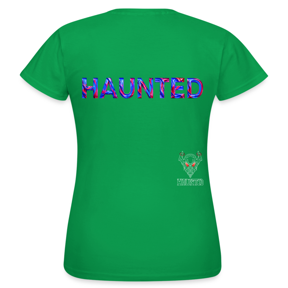 Women T-Shirt Cosmic Flame Surge - Kelly Green