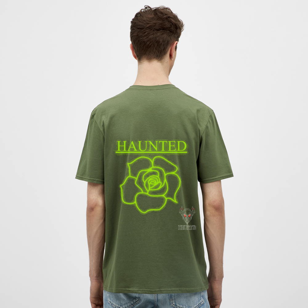 Men T-Shirt Poison Neon Rose - Militärgrün