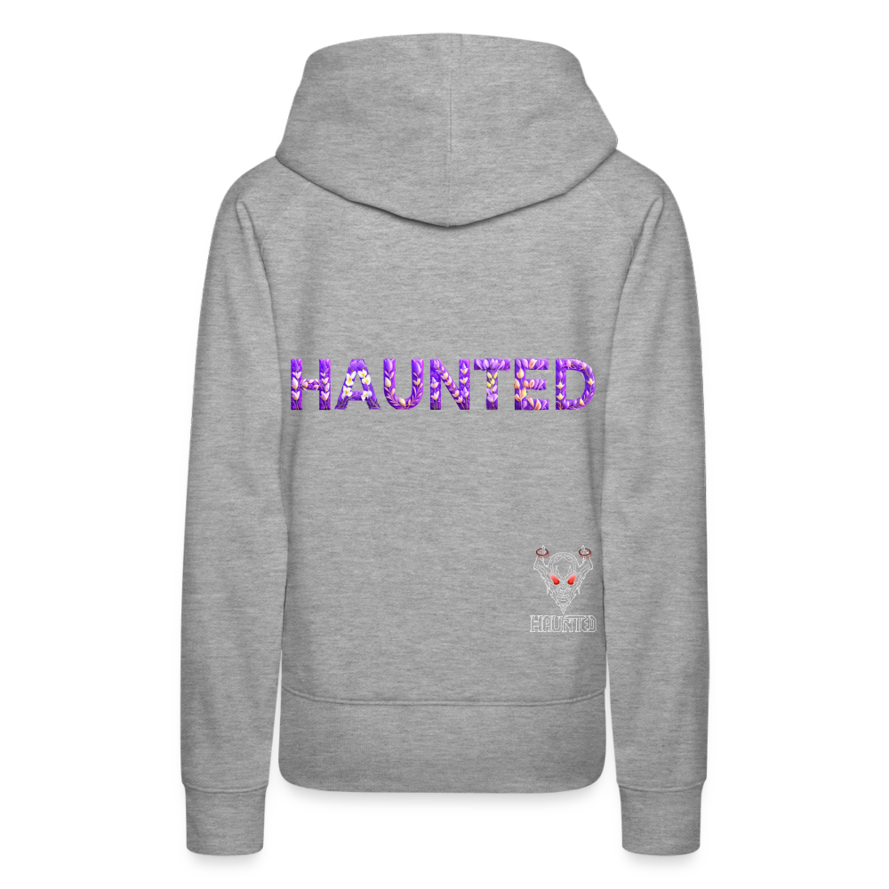 Women Hoodie Lavender Bloom Essence - Grau meliert