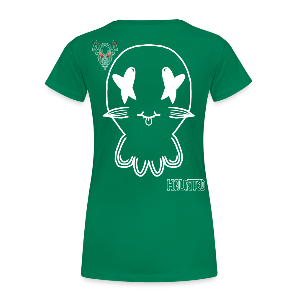 Woman T-Shirt Ghost Doodle Light - Kelly Green