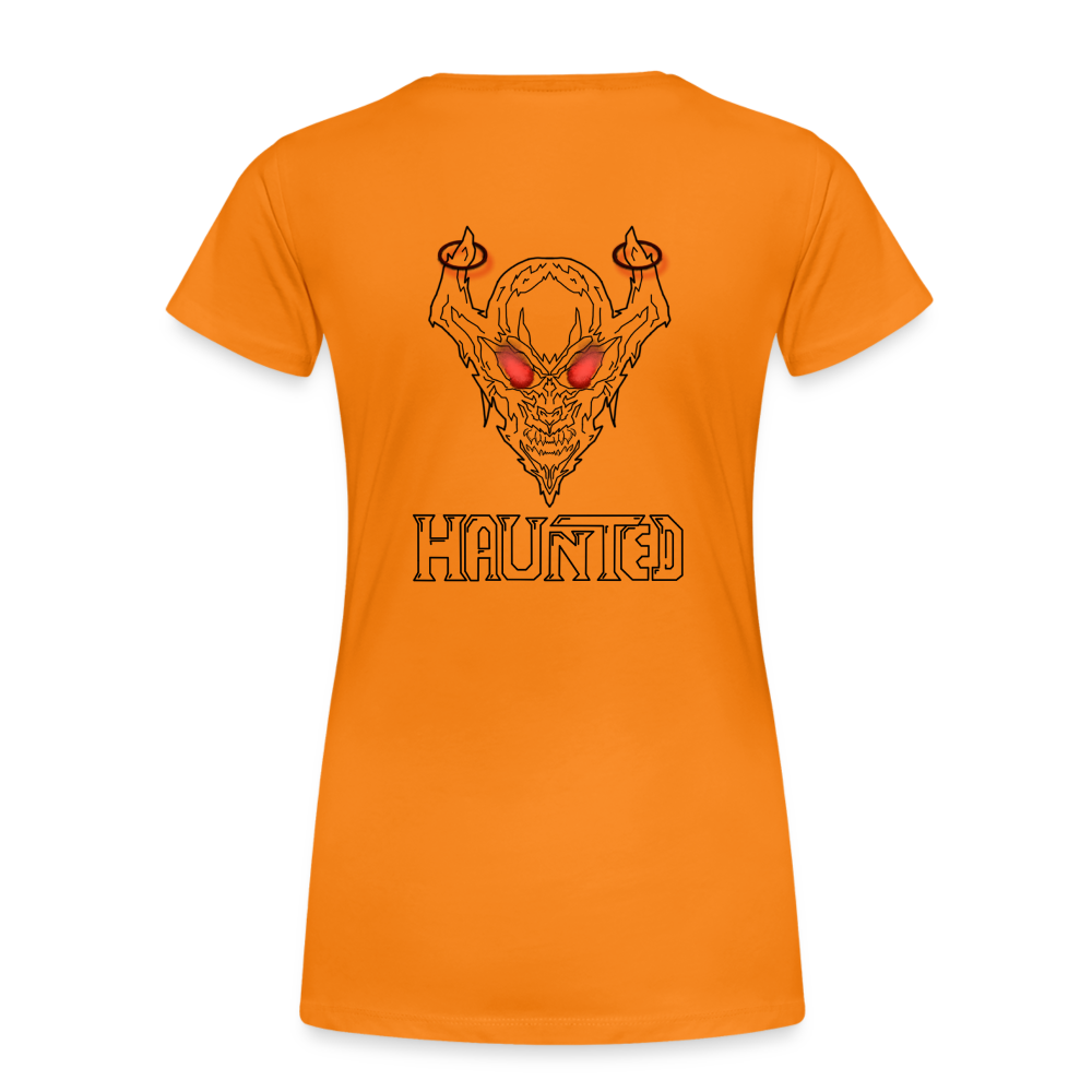 Women T-Shirt Deamon Black - Orange