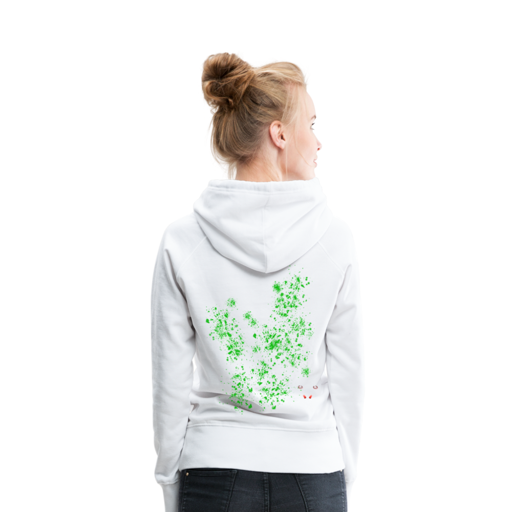 Women Hoodie Green Wings - Weiß
