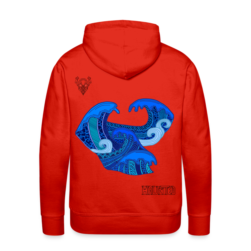 Men Hoodie Waves Dark - Rot