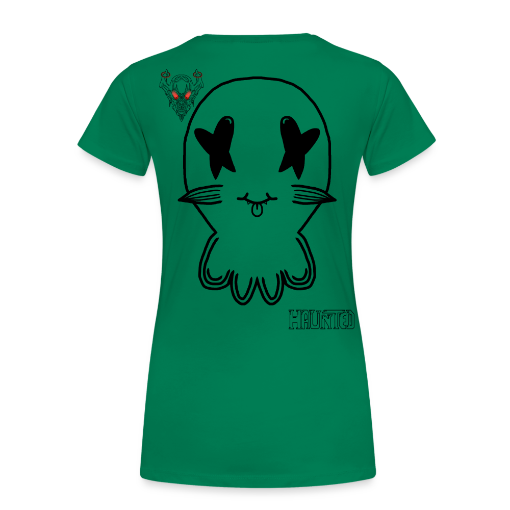 Woman T-Shirt Ghost No Doodle Dark - Kelly Green