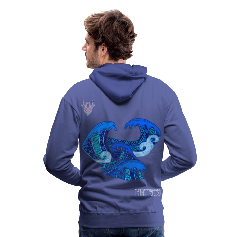 Men Hoodie Waves Light - Königsblau