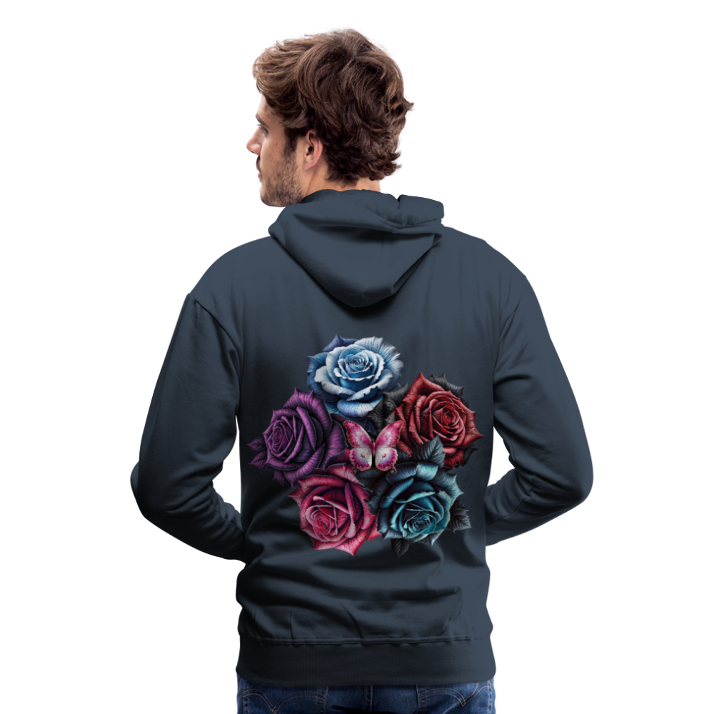 Men Hoodie Rose Circle - Navy