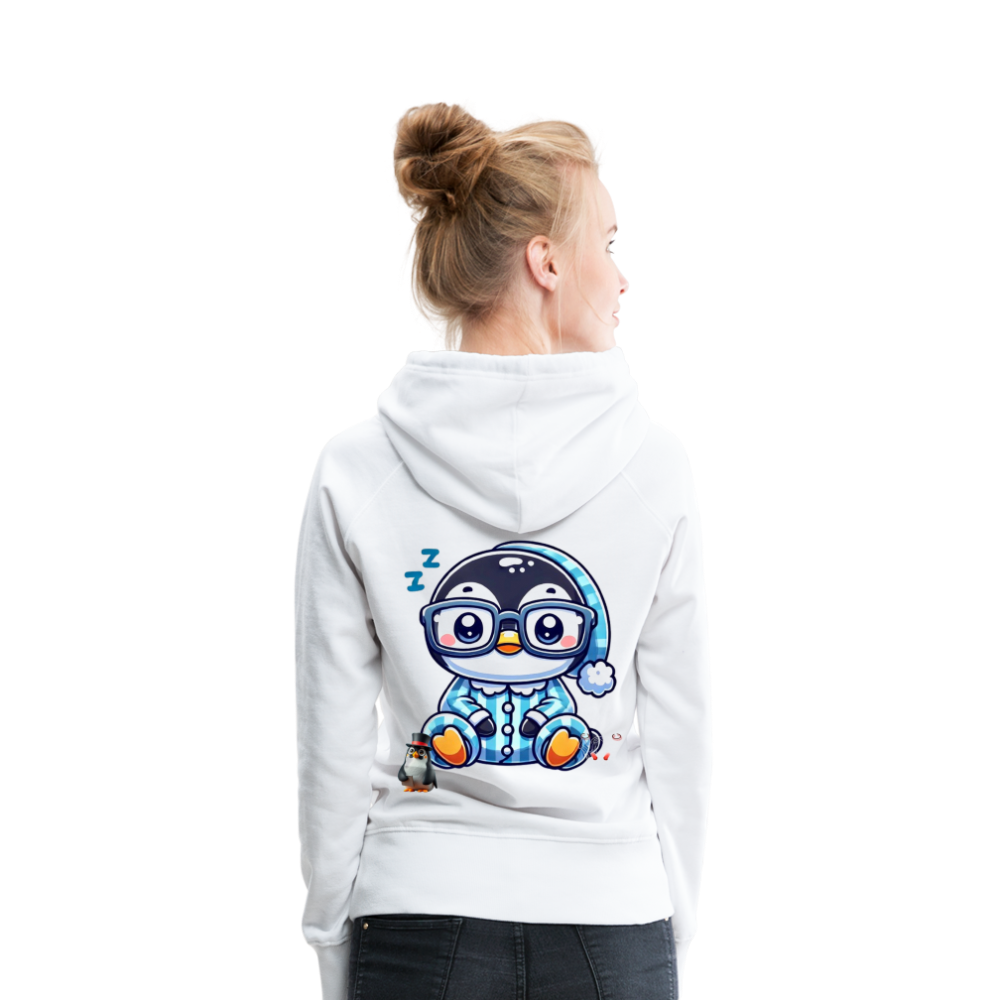 Women Hoodie KasPenguin in Pyjama - Weiß