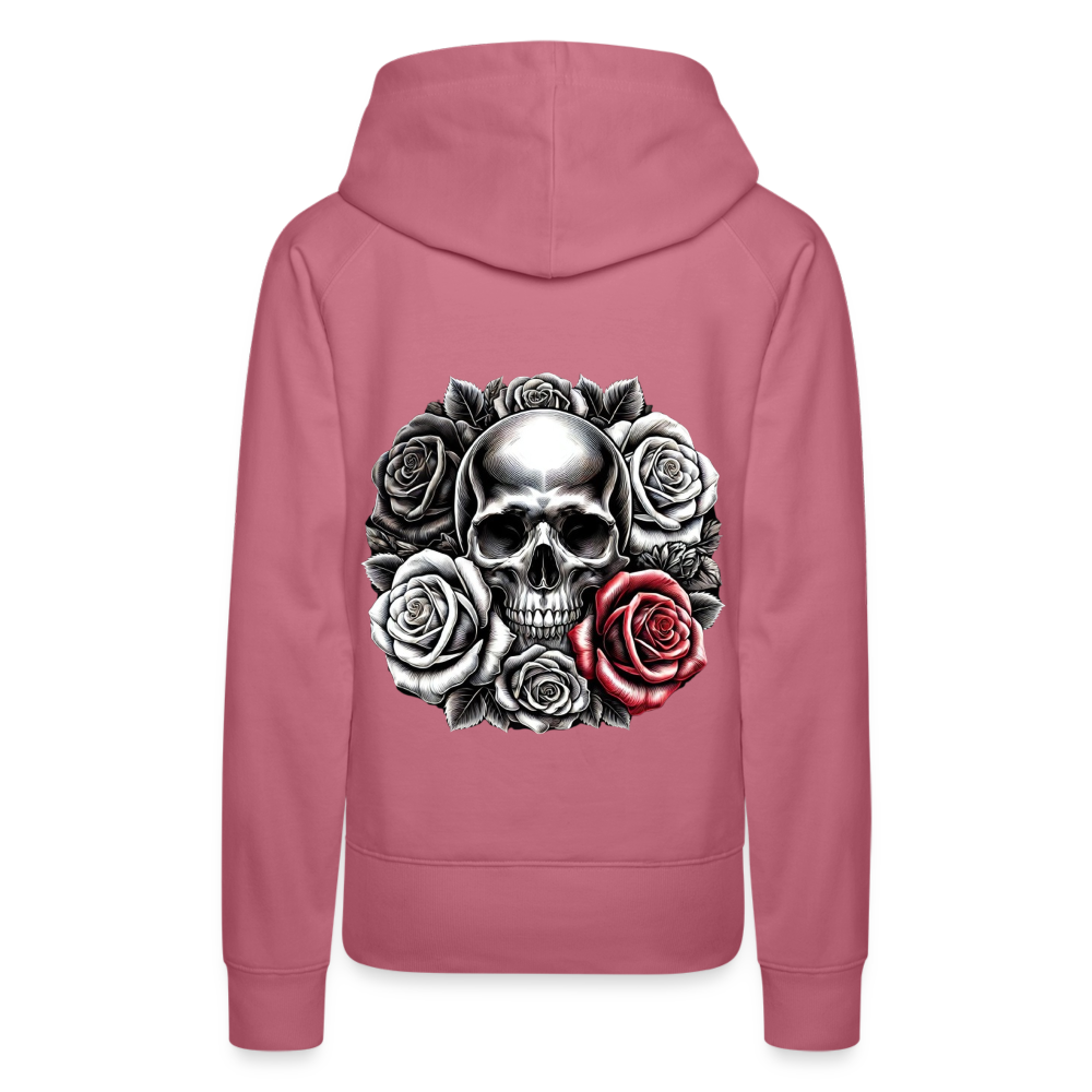 Women Hoodie Skull Roses - Malve