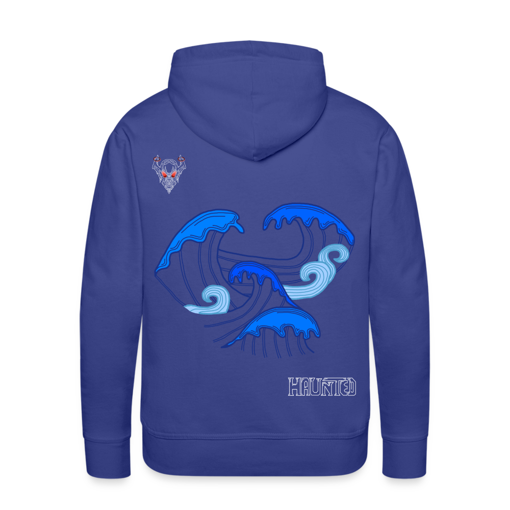 Men Hoodie Waves clean Light - Königsblau