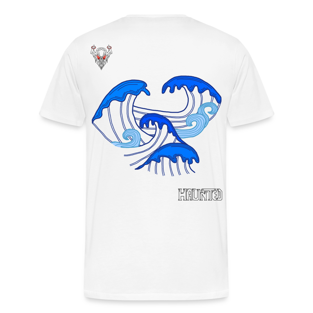 Man T-Shirt Waves clean Dark - Weiß