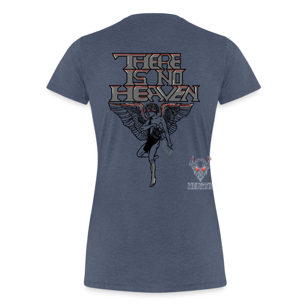 Woman T-Shirt There Is No Heaven bloody - Blau meliert