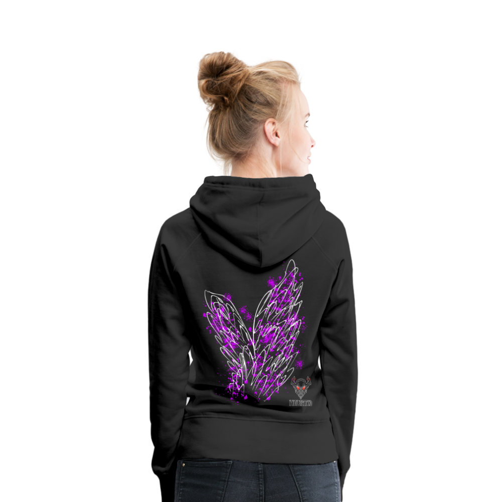 Women Hoodie Pink Wings - Schwarz