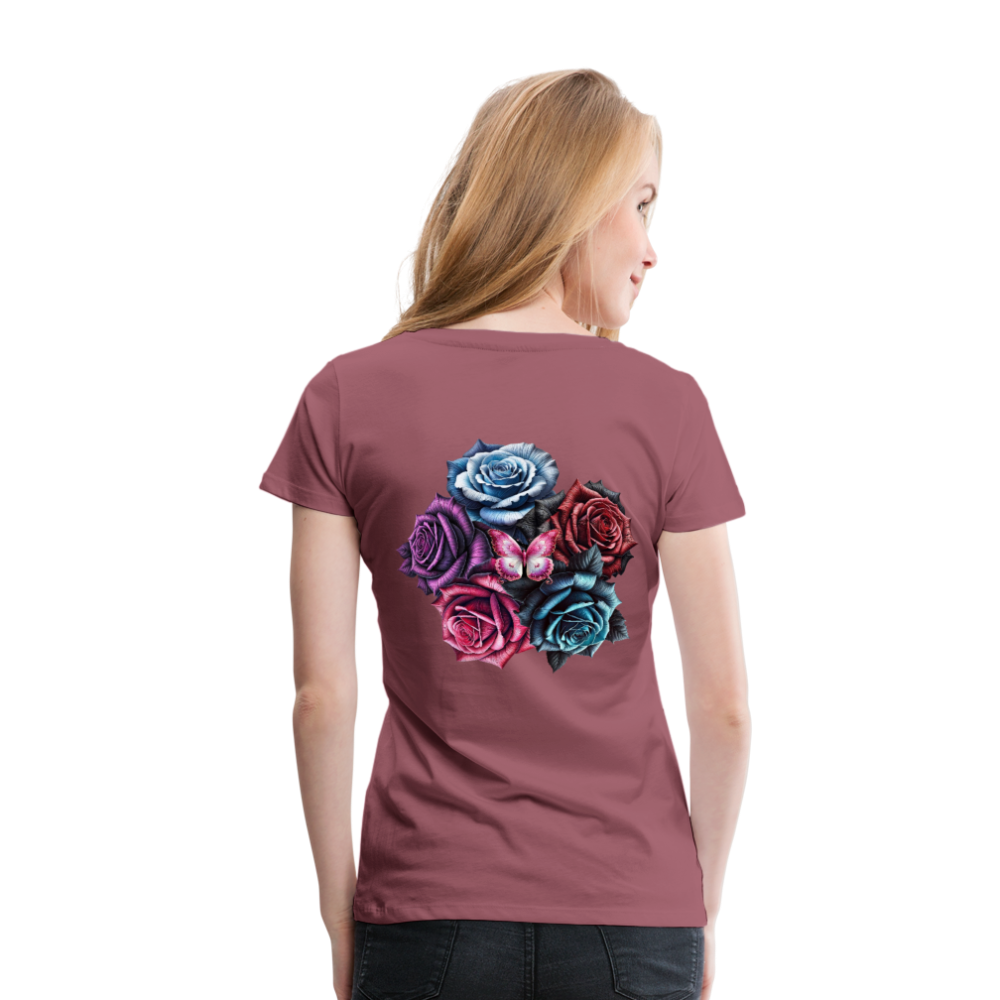 Women T-Shirt Rose Circle - Malve