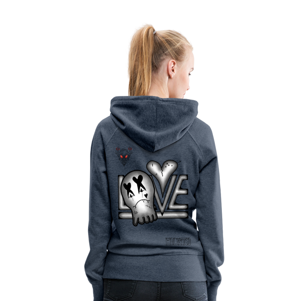 Woman Hoodie LOVE - Jeansblau