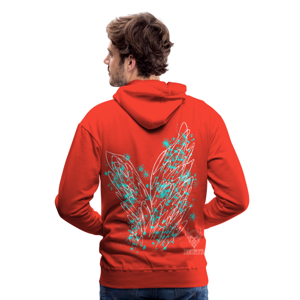 Men Hoodie Aqua Wings - Rot