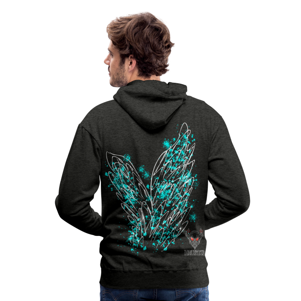 Men Hoodie Aqua Wings - Anthrazit