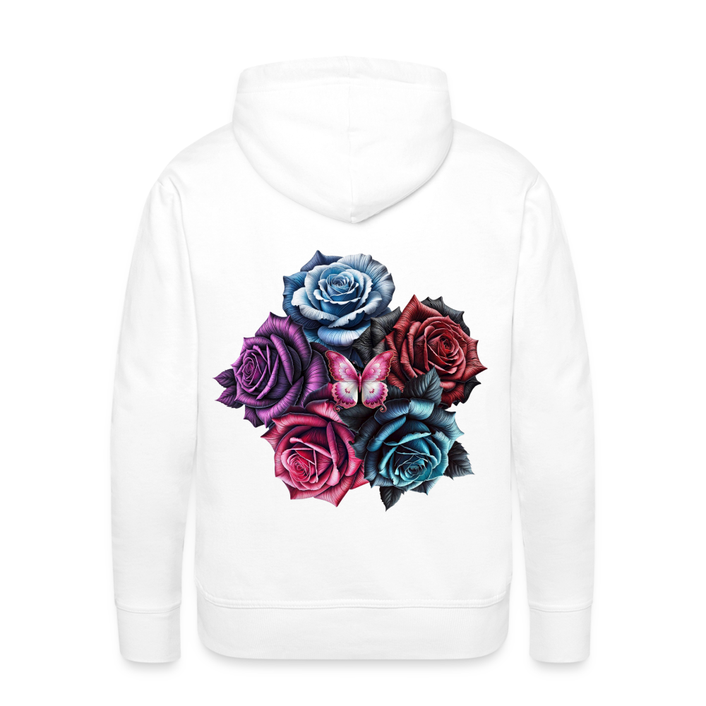Men Hoodie Rose Circle - Weiß