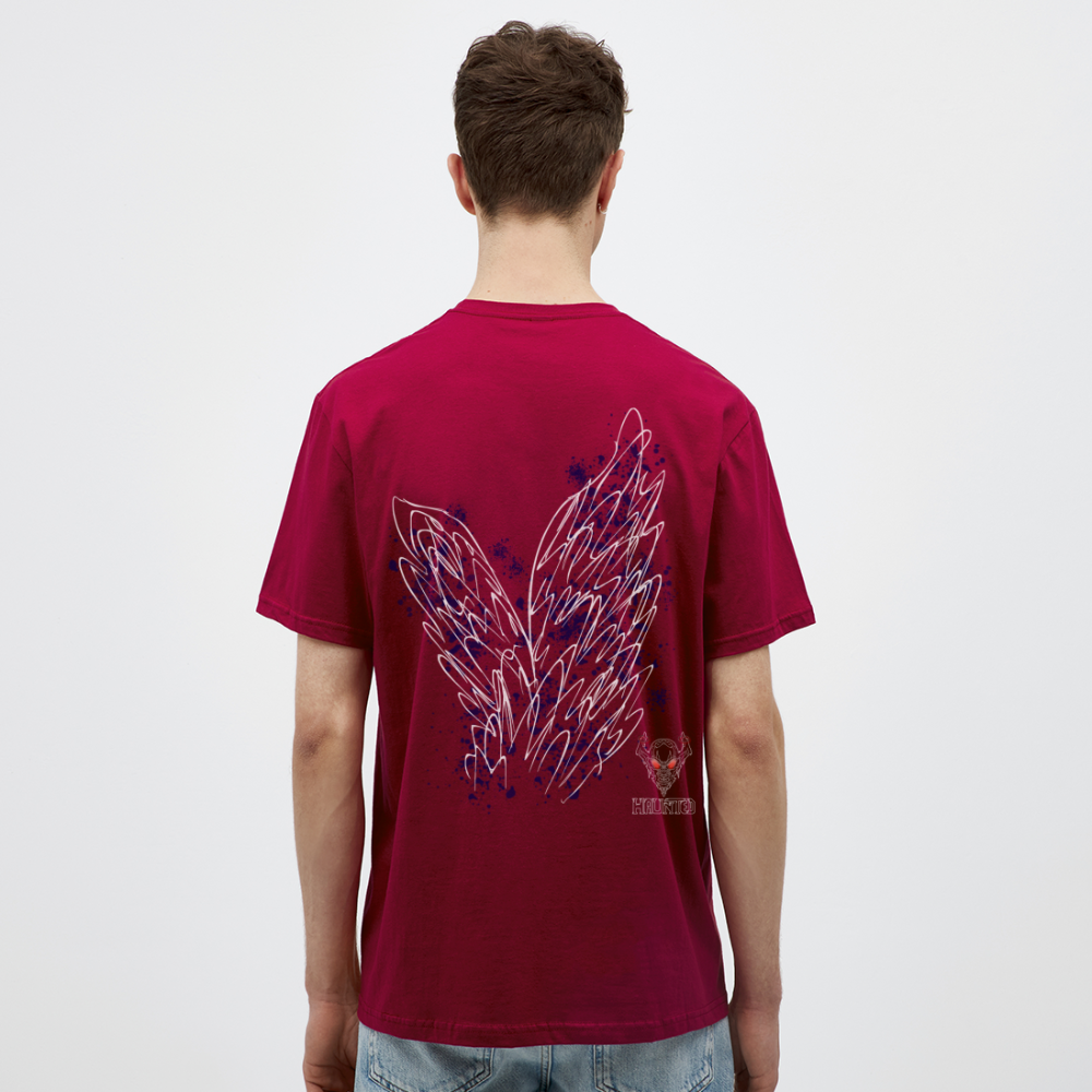 Men T-Shirt Dark Blue Wings - Ziegelrot