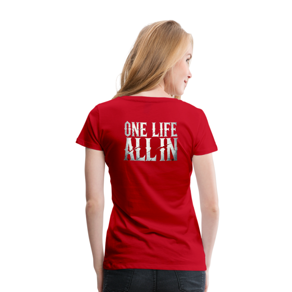 Women T-Shirt One Life All In - Rot