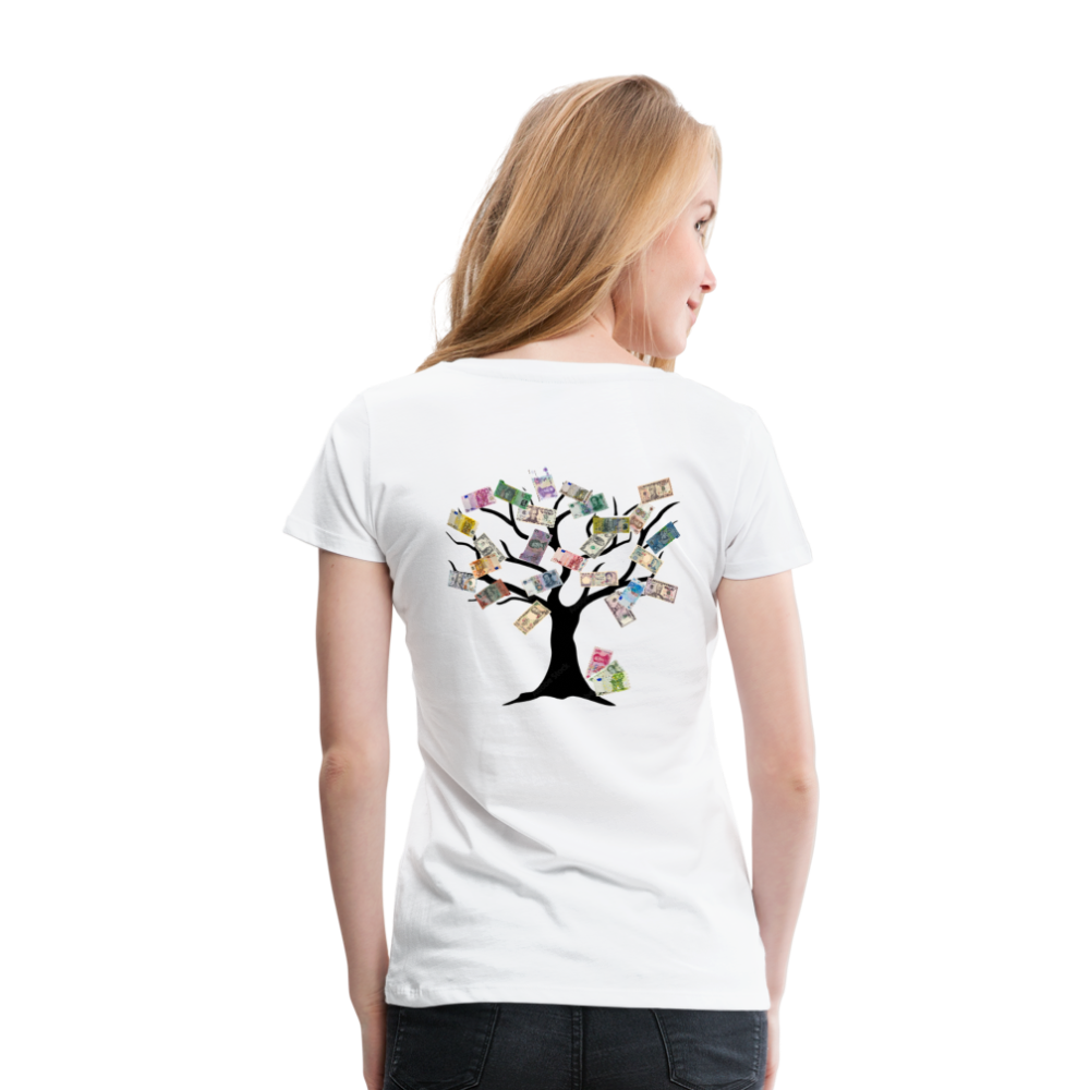 Women T-Shirt Money Tree - Weiß