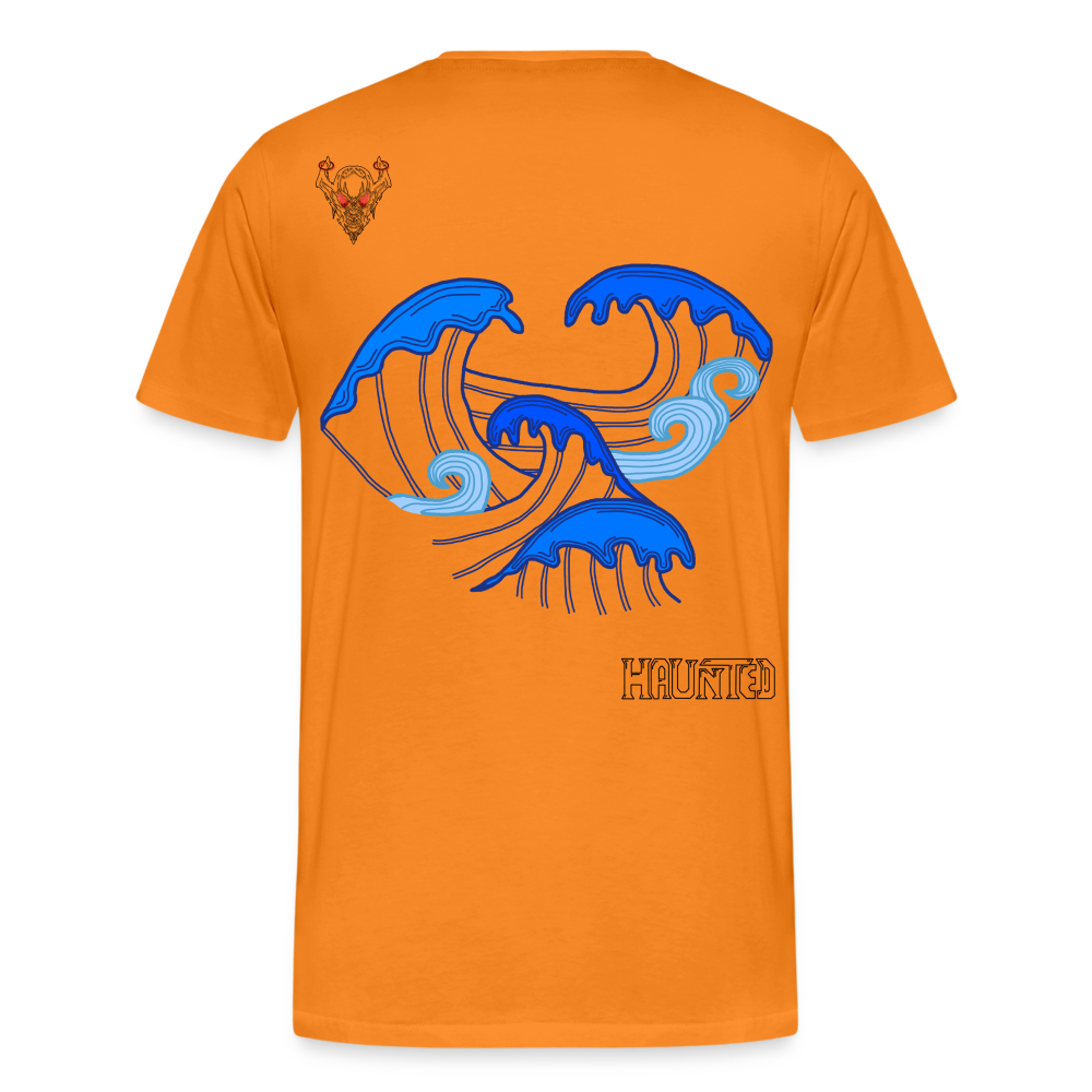 Man T-Shirt Waves clean Dark - Orange