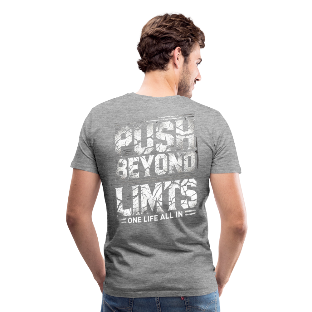 Men T-Shirt Push Beyond Limits - Grau meliert