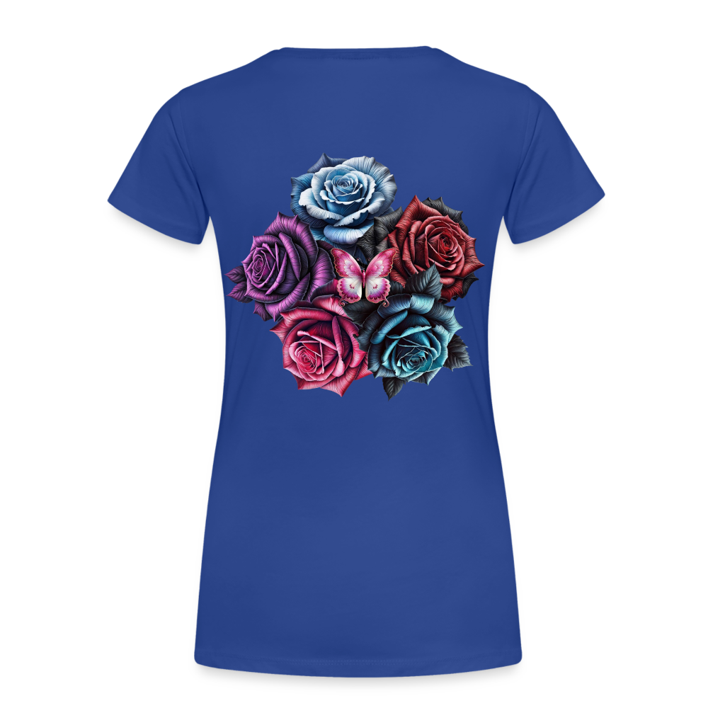 Women T-Shirt Rose Circle - Königsblau