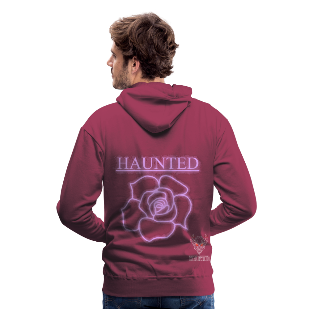 Men Hoodie Light Pink Neon Rose - Bordeaux