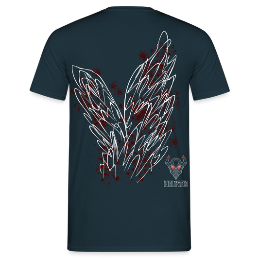 Men T-Shirt Dark Red Wings - Navy