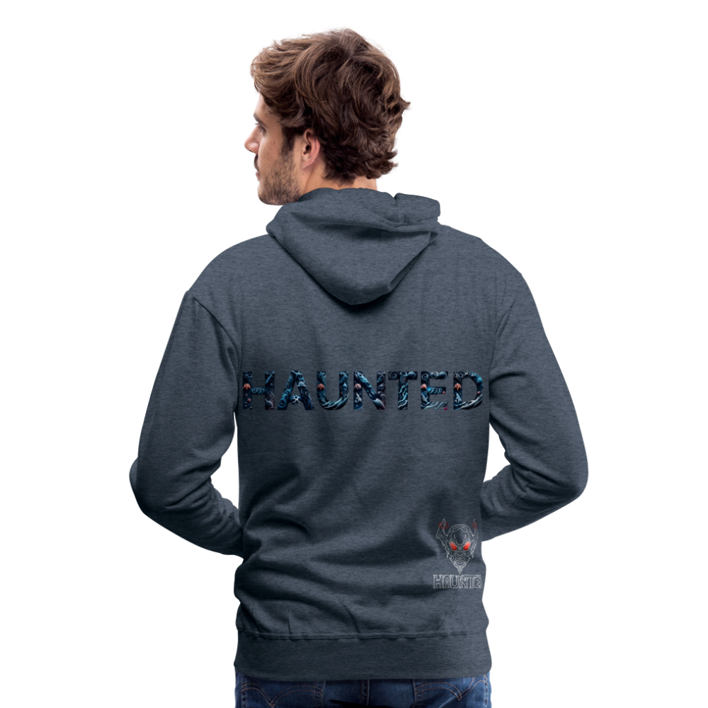 Men Hoodie Abyssal Coral Glow - Jeansblau
