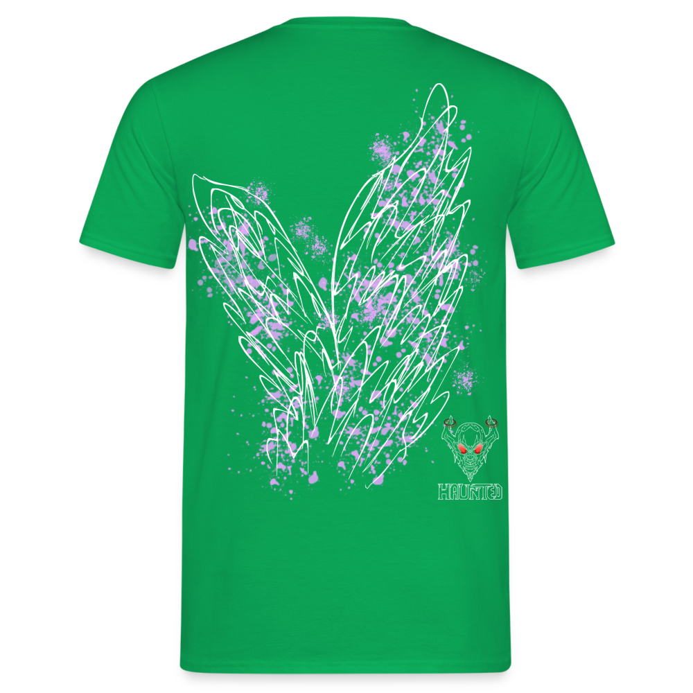 Men T-Shirt Light Purple Wings - Kelly Green
