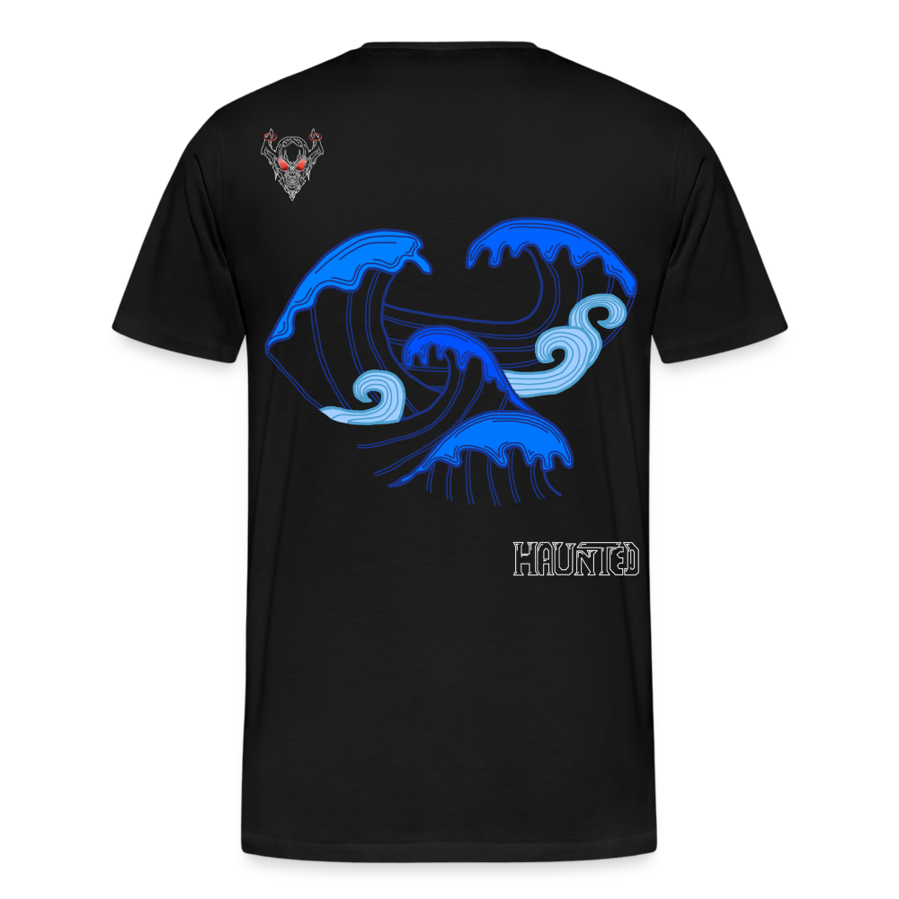 Man T-Shirt Waves clean Light - Schwarz