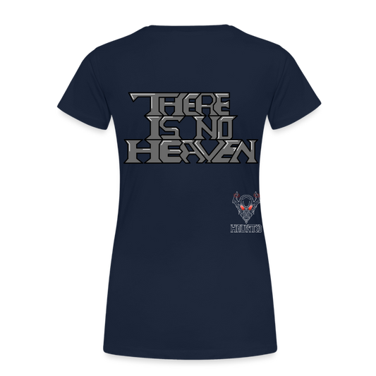 Woman T-Shirt There Is No Heaven Text - Navy