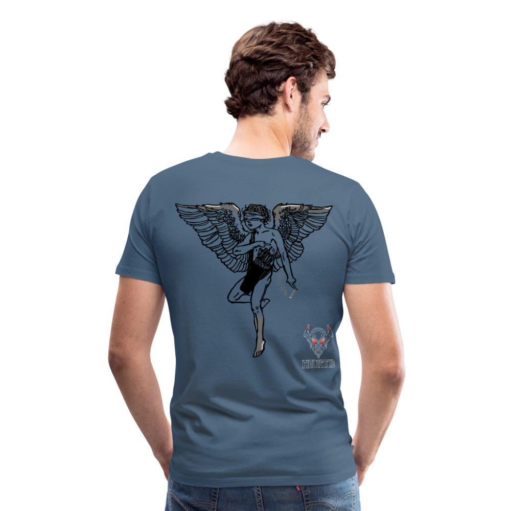 Men T-Shirt Angel - Blaugrau