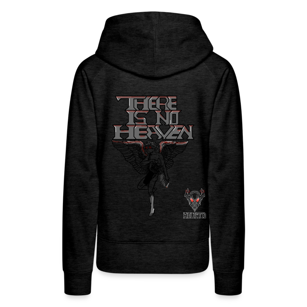 Woman Hoodie There Is No Heaven bloody - Anthrazit