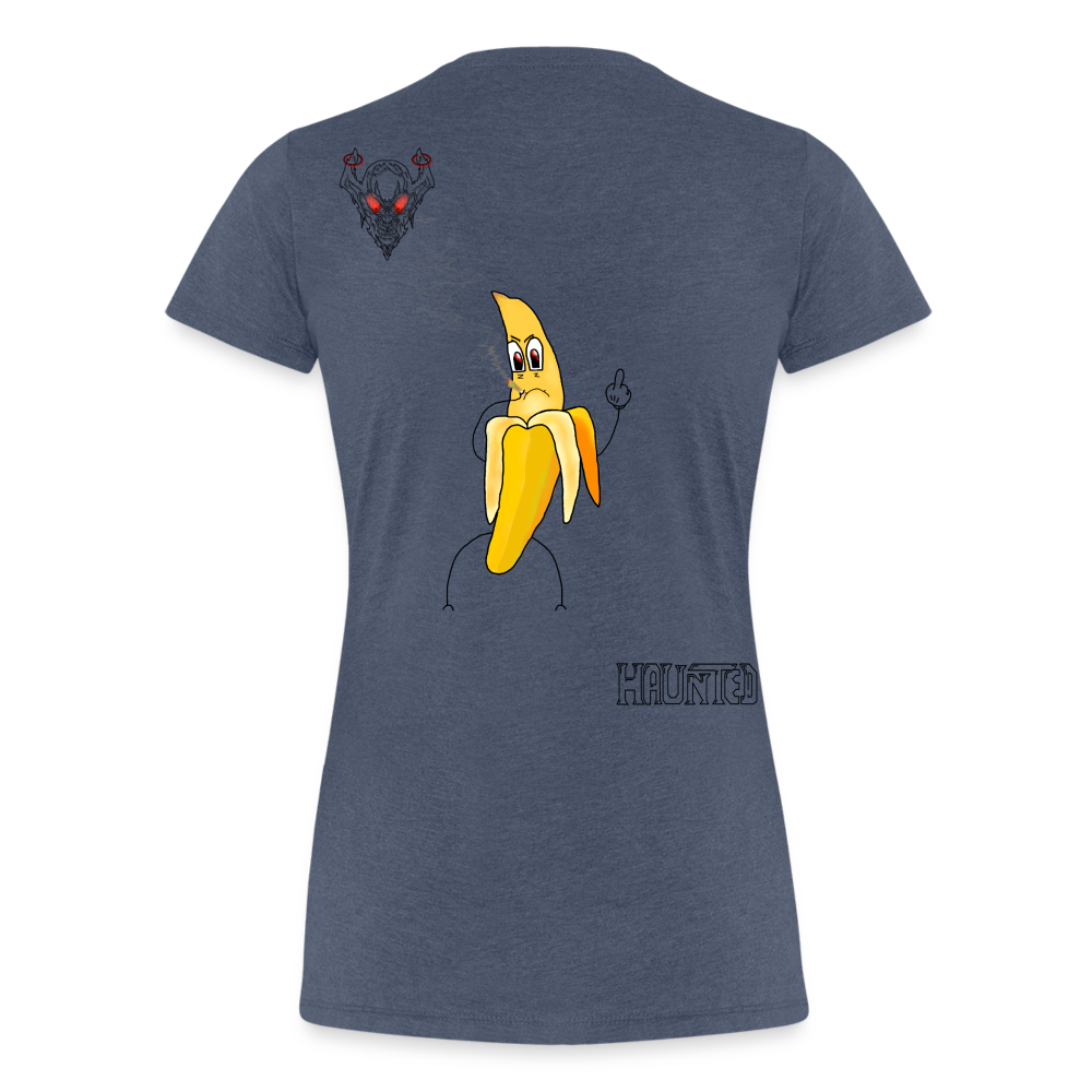 Woman T-Shirt Pissed Bananna - Blau meliert
