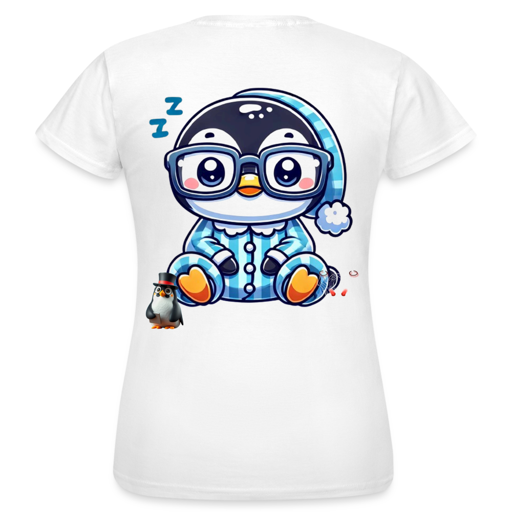 Women T-Shirt KasPenguin in Pyjama - Weiß