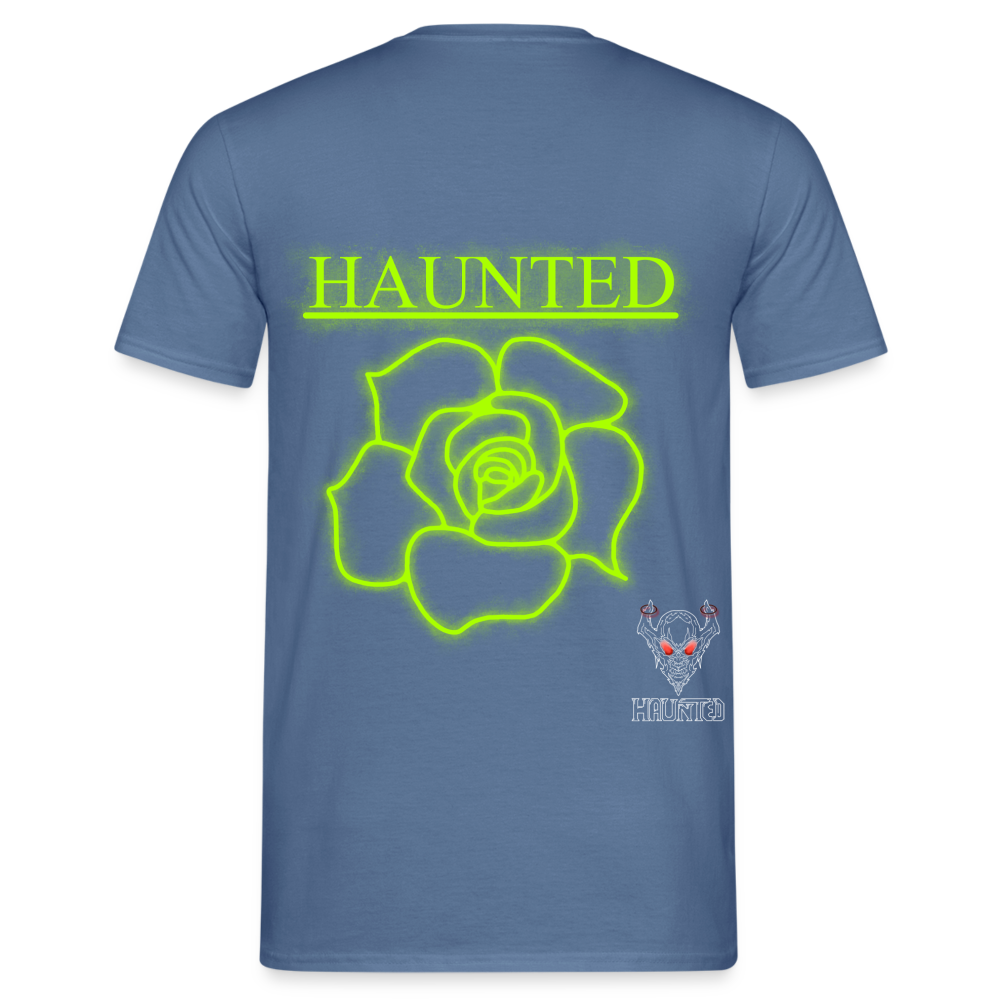 Men T-Shirt Poison Neon Rose - Taubenblau 