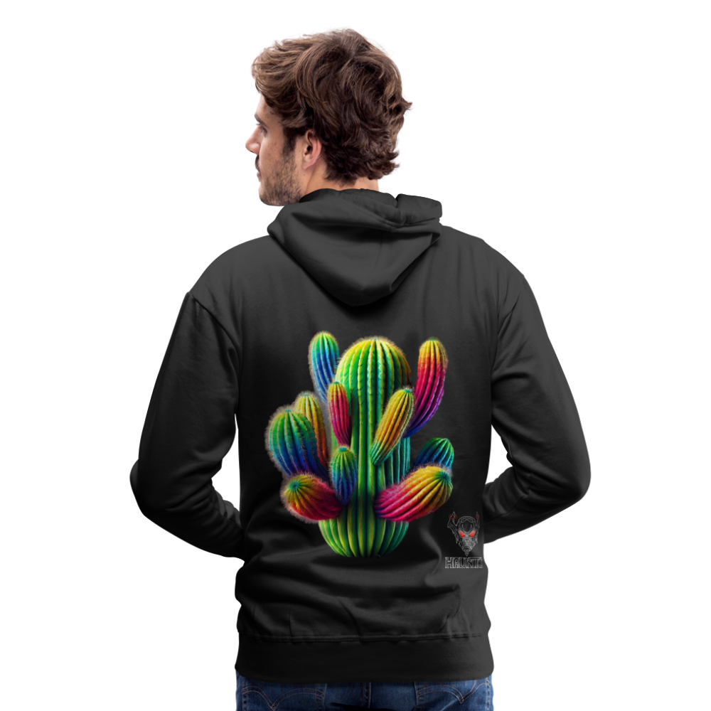 Men Hoodie "Prismatic Cactus Bloom" - Schwarz