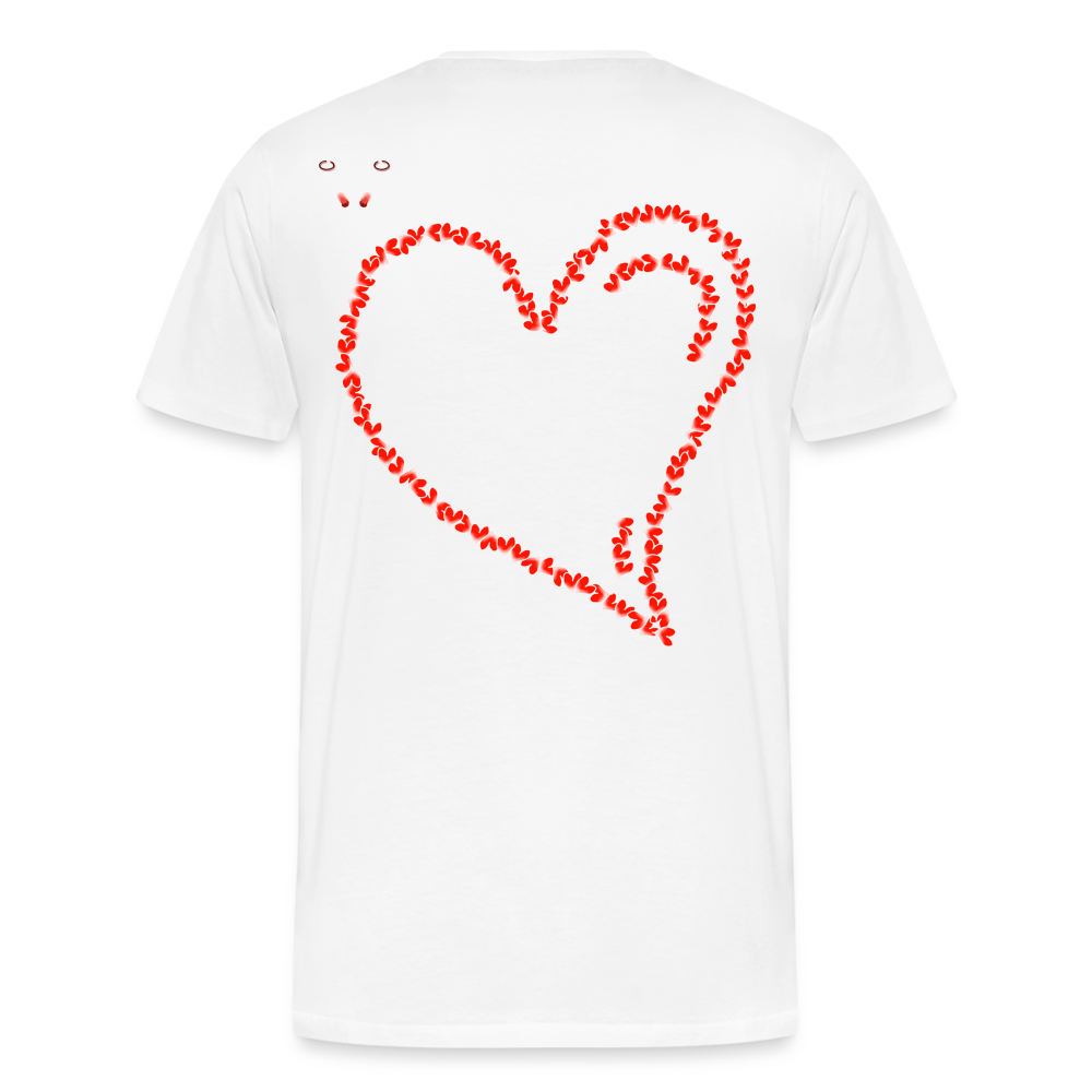 Man T-Shirt Hearts Light - Weiß
