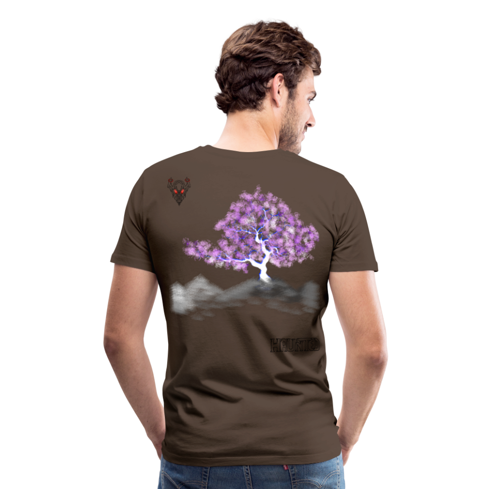 Man T-Shirt Cherry Blossom - Edelbraun
