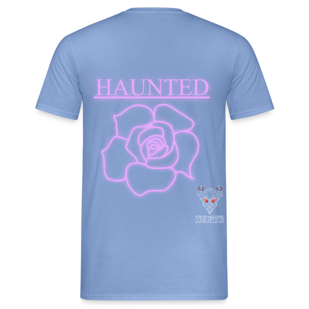 Men T-Shirt Light Pink Neon Rose - carolina blue