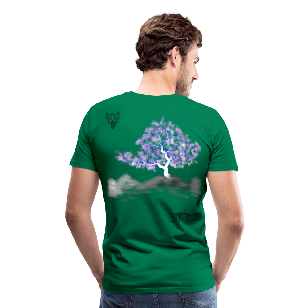 Man T-Shirt Cherry Blossom - Kelly Green