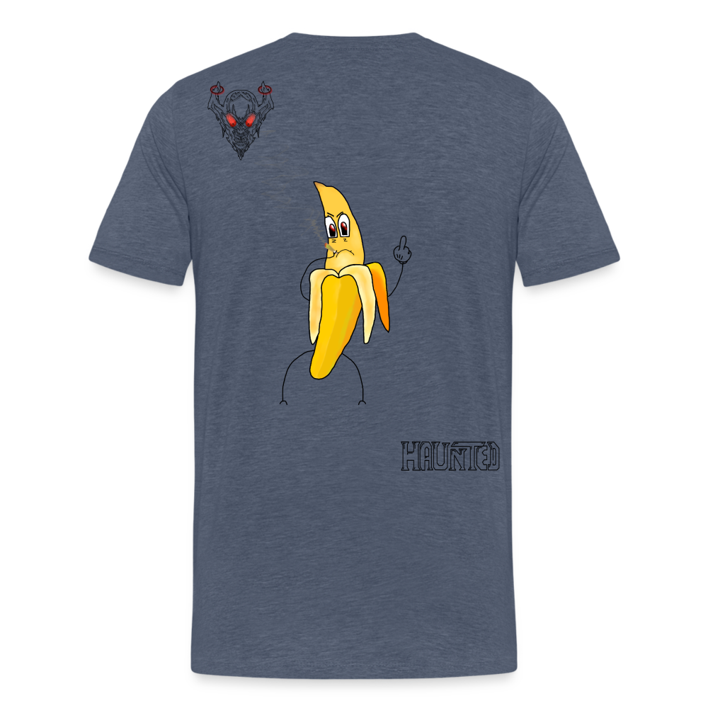 Man T-Shirt Pissed Bananna - Blau meliert