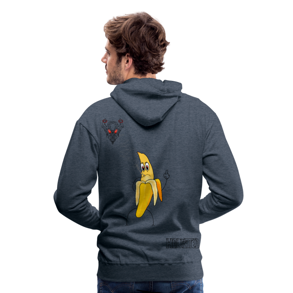 Man Hoodie Pissed Bananna - Jeansblau