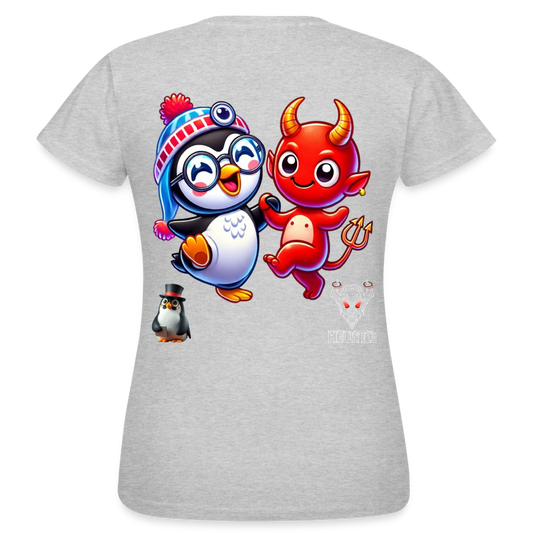 Women T-Shirt Dancing with Devil - Grau meliert