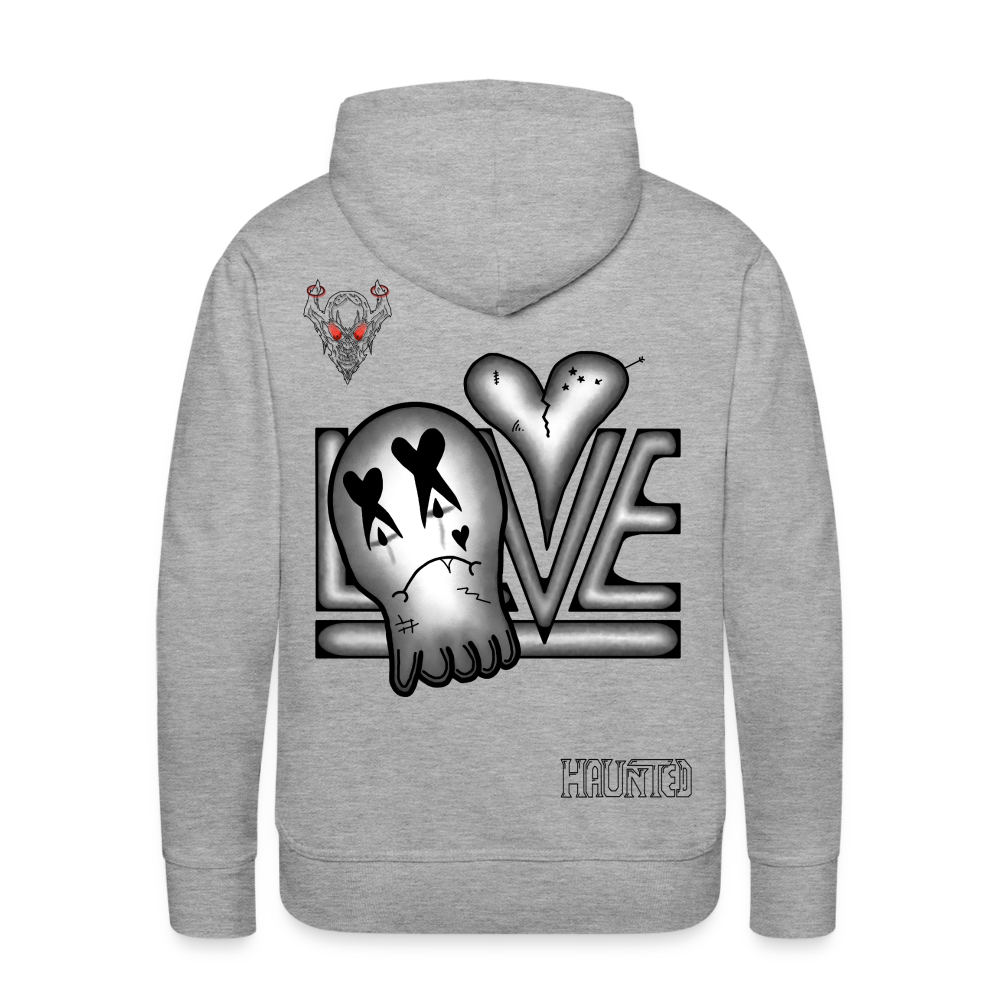Man Hoodie LOVE - Grau meliert