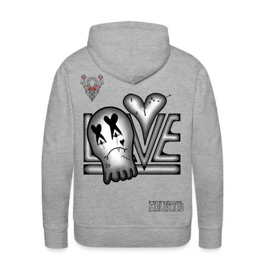 Man Hoodie LOVE - Grau meliert