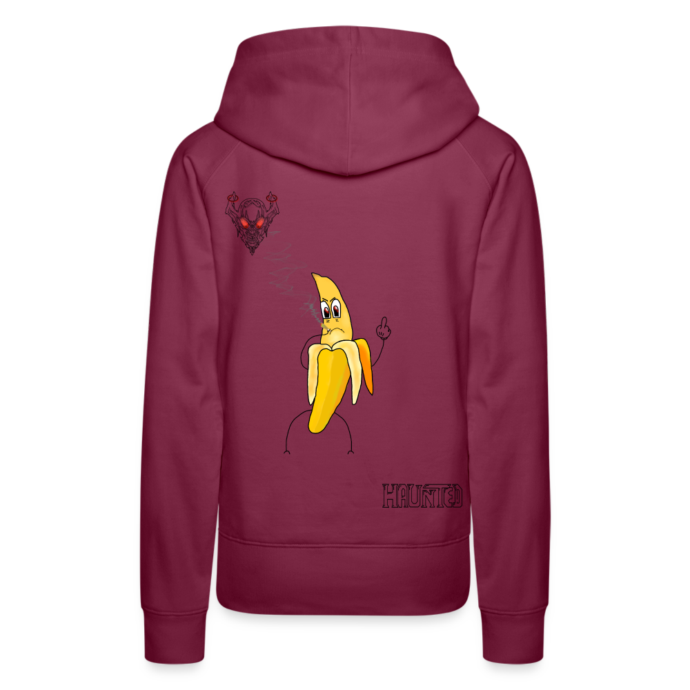Woman Hoodie Pissed Bananna - Bordeaux