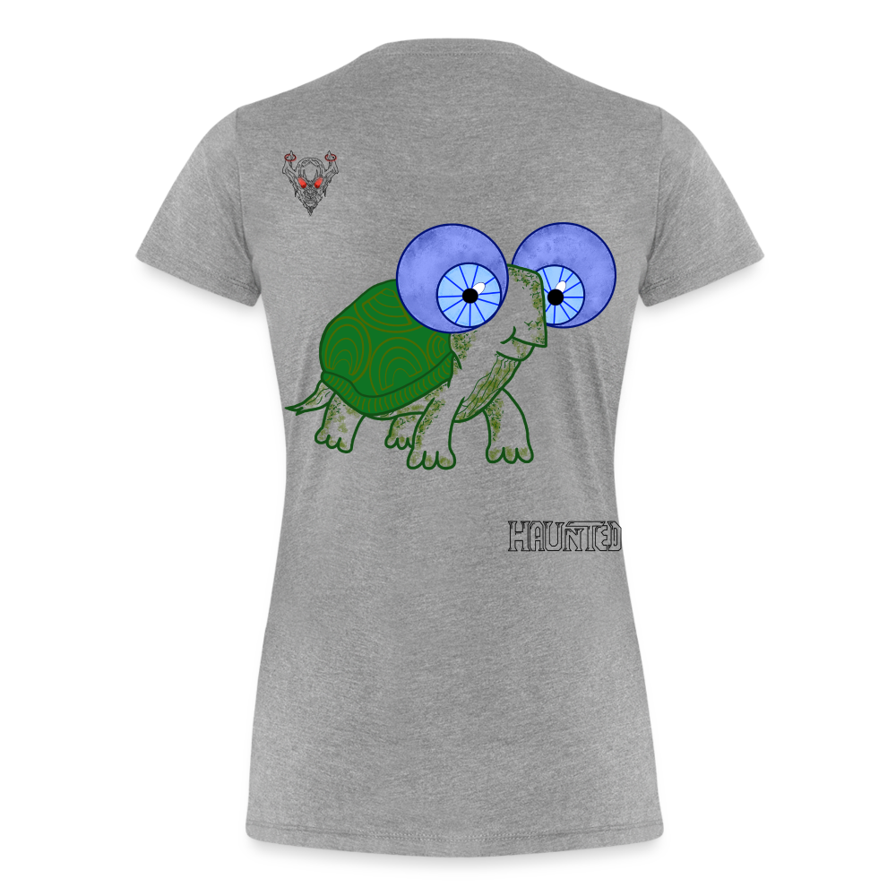Woman T-Shirt Turtle - Grau meliert